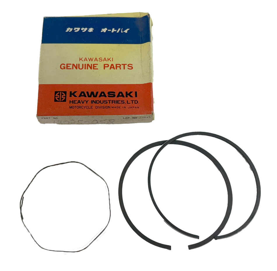 13025-058 NOS Kawasaki KD175 1st Oversize Piston Ring Set .020"