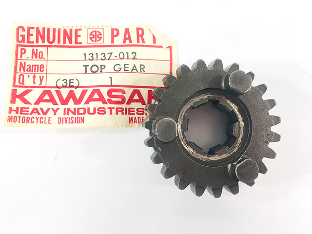 13137-012 NOS Kawasaki KD80 KE100 Top Gear Output Shaft
