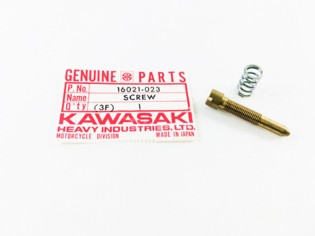 16021-023 NOS Kawasaki KX125 F7 Throttle Stop Screw with Spring