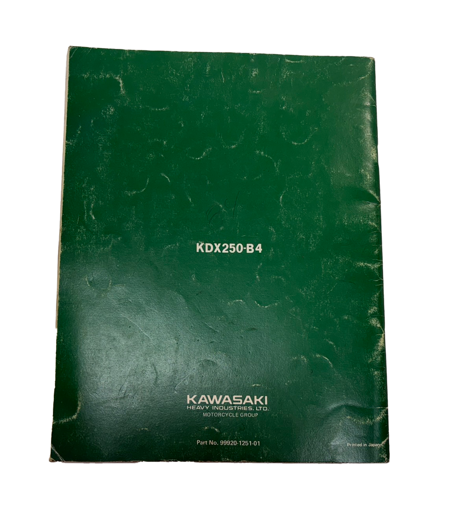 1984 Kawasaki KDX250 Owners/Service Manual 99920-1251-01