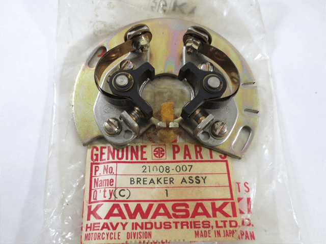 21008-007 NOS Kawasaki A1 250 Samurai Points Plate Breaker Assembly