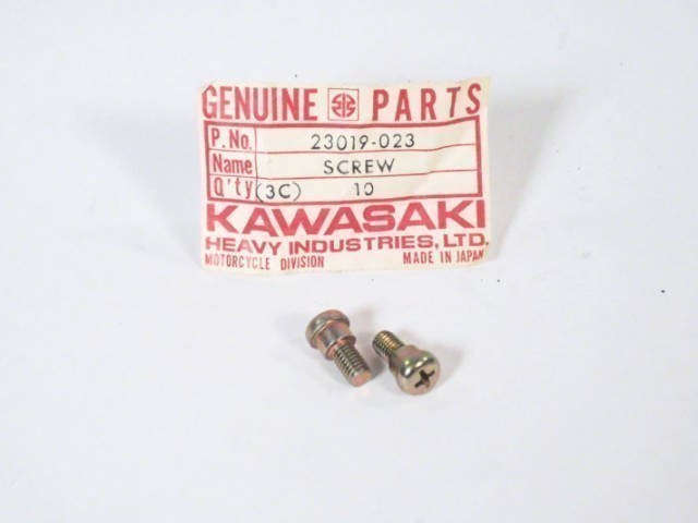 23019-023 NOS Kawasaki Z1 900 H1 500 H2 750 Headlight Screws Set of 2