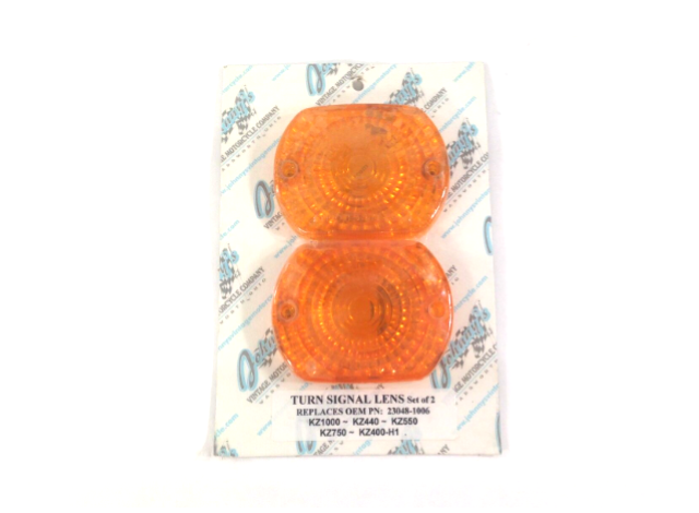 23048-1006 Kawasaki KZ1000 Turn Signal Lens KZ440 KZ750 Set of 2