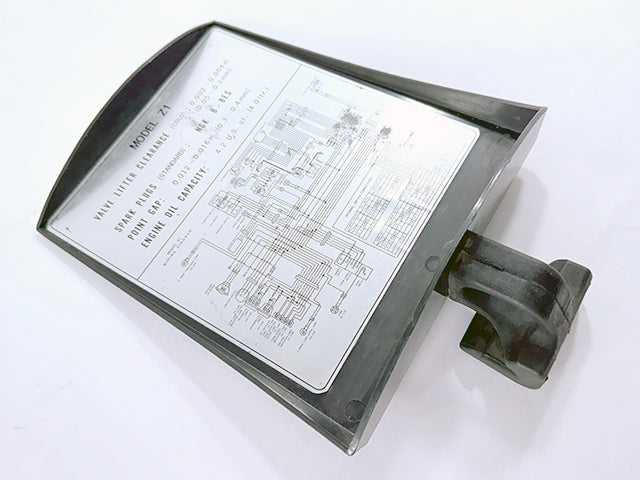 32099-010 Kawasaki Z1 900 Document Tray with 1973 Label
