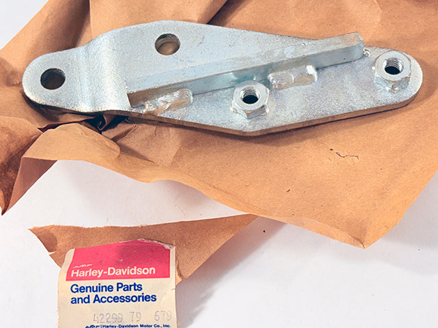 42299-79 NOS Harley FX Rear Brake Bracket - Zinc