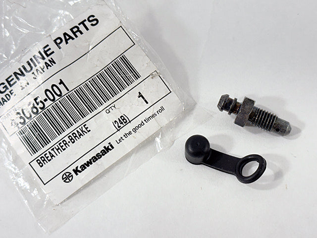 43085-001 NOS Kawasaki KZ900 KZ1000 Brake Bleeder Screw and Cap