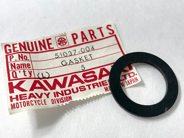 51037-004 NOS Kawasaki A7 Fuel Petcock Cup Gasket