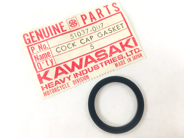 51037-007 NOS Kawasaki H1 H2 Petcock Bowl Gasket