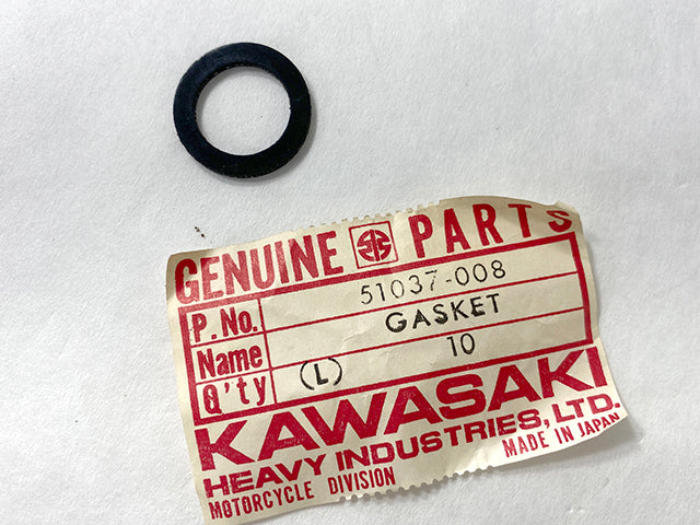 51037-008 NOS Kawasaki MC1 Fuel Petcock Cup Gasket KM100