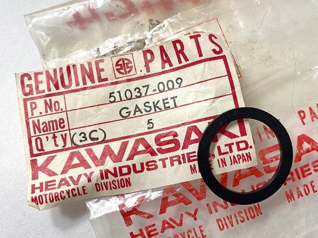 51037-009 NOS Kawasaki F5 F7 Fuel Petcock Cup Gasket