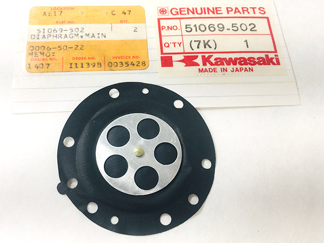 51069-502 NOS Kawasaki Jet Ski Carburetor Diaphragm