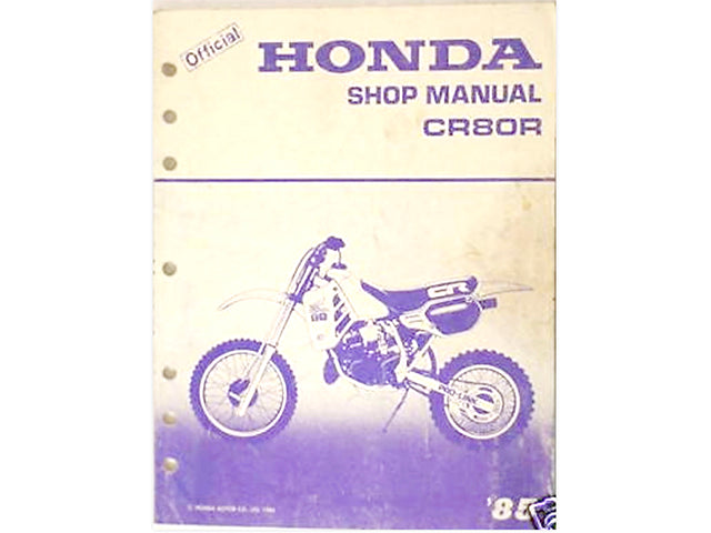 61GC402 Genuine 1985 Honda CR80R Shop Manual