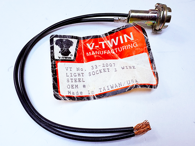 71151-48 Speedometer Lamp Socket Panhead Shovelhead 2 Wire