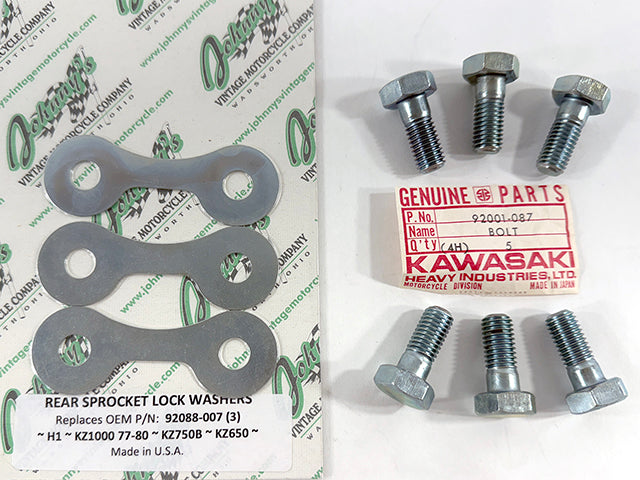 92001-087-KIT Kawasaki F6 F5 Rear Sprocket Bolt Kit with Locks