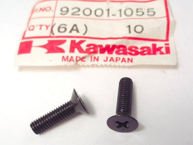 92001-1055 NOS Kawasaki Countersunk Screws Front Master Cylinder (Set of 2)