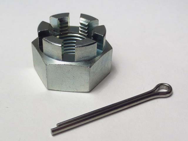 92015-055 16mm Zinc Rear Axle Nut with Cotter Pin