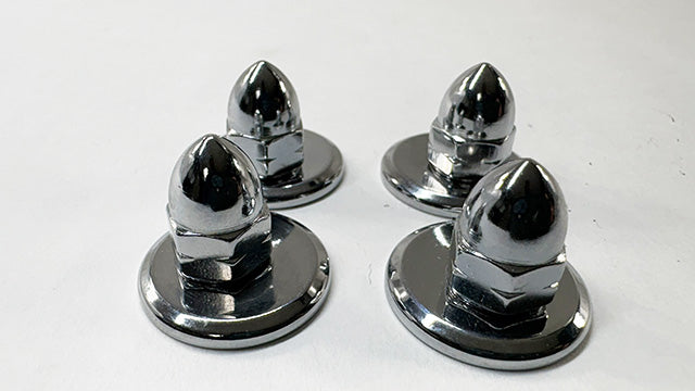 92019-013 Kawasaki Z1 Z1R KZ750B Chrome Footrest Caps with Nuts