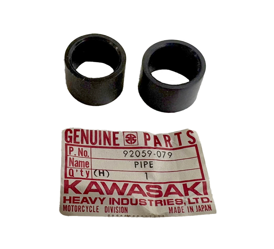 92059-079 NOS Kawasaki Z1 900 KZ900 Exhaust Muffler Connection Pipe (Set of 2)