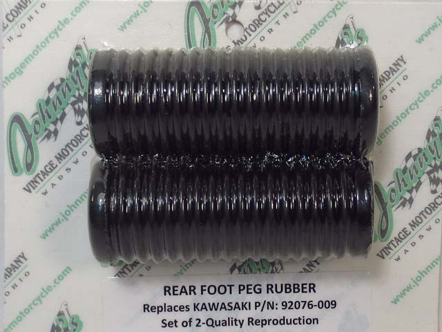 92076-009 Rear Footpeg Rubbers Kawasaki H1 500 W1 A1 A7