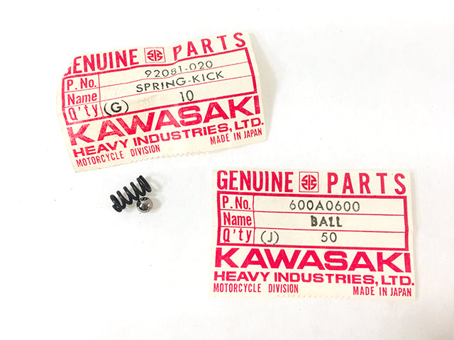 92081-020 NOS Kawasaki Z1 Kick Pedal Spring with Ball