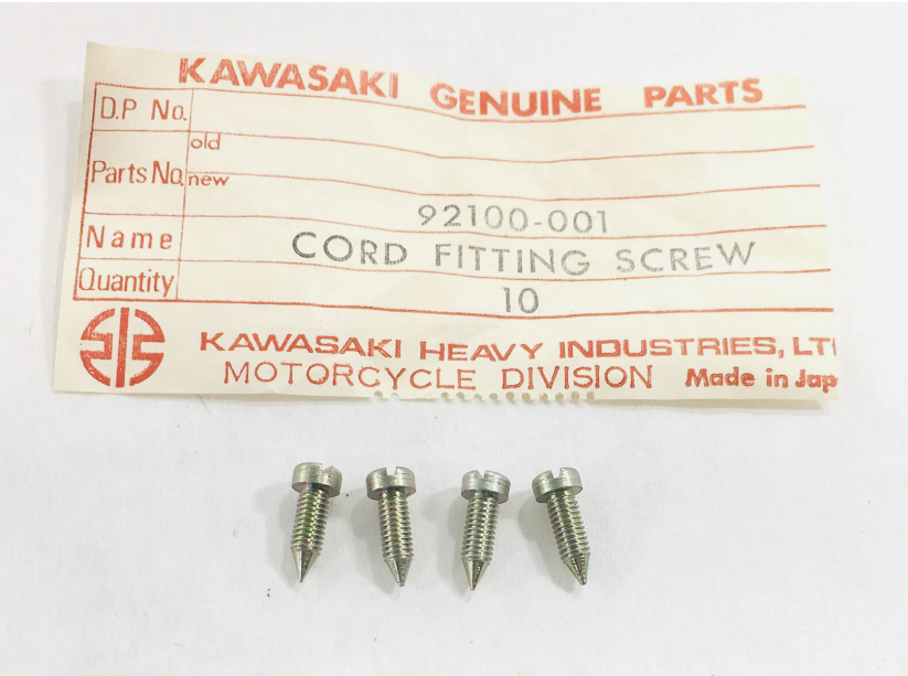 92100-001 NOS Kawasaki H1 Tension Cord Fitting Screw Set