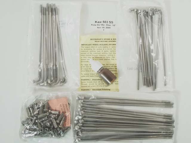 KAW503SS Rear Disc Buchanan Stainless Spokes