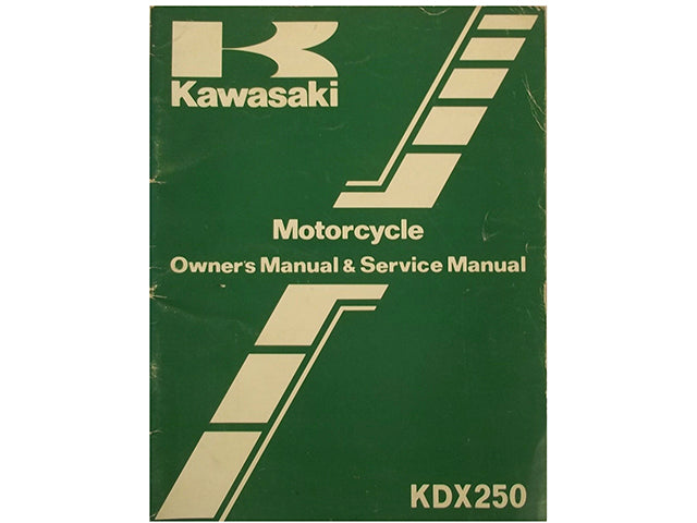 99920-1165-01 Genuine Kawasaki 1982 KDX250B2 Owners and Service Manual