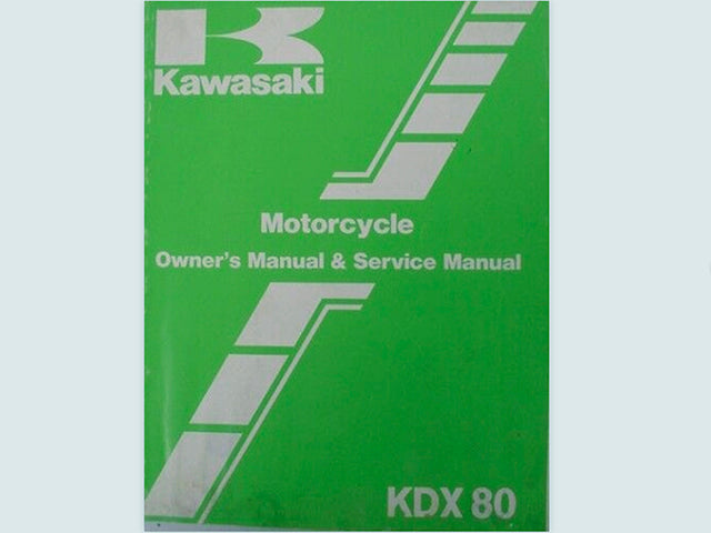Kawasaki KDX80 KDX80-C3 Owners & Service Manual 1986