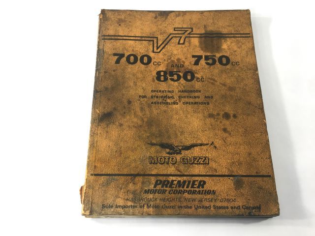 Moto Guzzi Operating Handbook 700cc 750cc 850cc