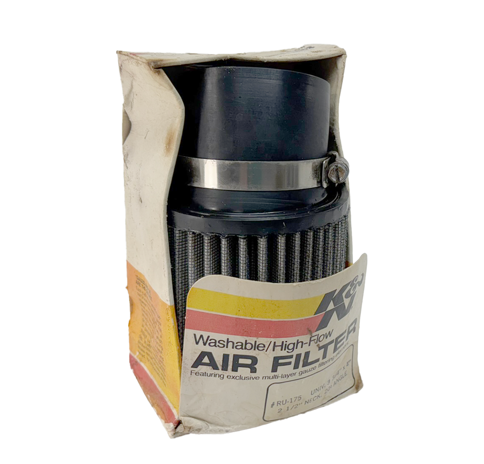 NOS K&N Universal Air Filter 2-7/16"20 DEG FLG, 3-3/4"OD, 4"H