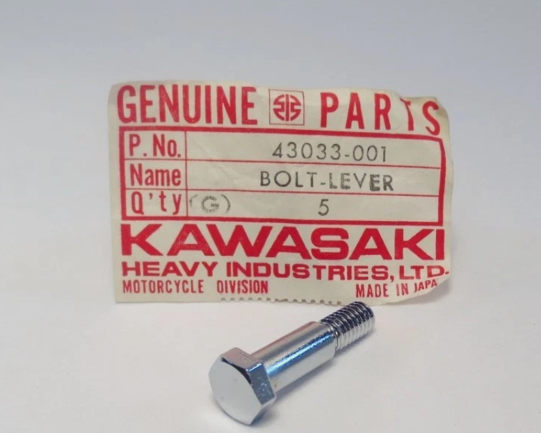 43033-001 NOS Kawasaki Front Master Cylinder Lever Bolt