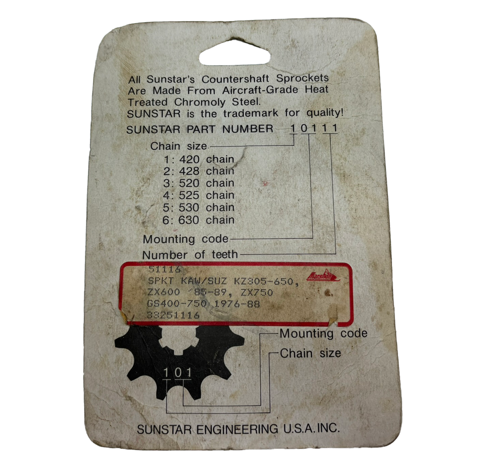 NOS Kawasaki KZ305 Front Sprocket 16T