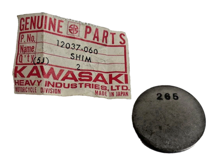 NOS Kawasaki KZ750B 2.65 Valve Shim 12037-060