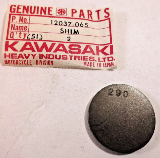 NOS Kawasaki KZ750B Valve Shim 2.90