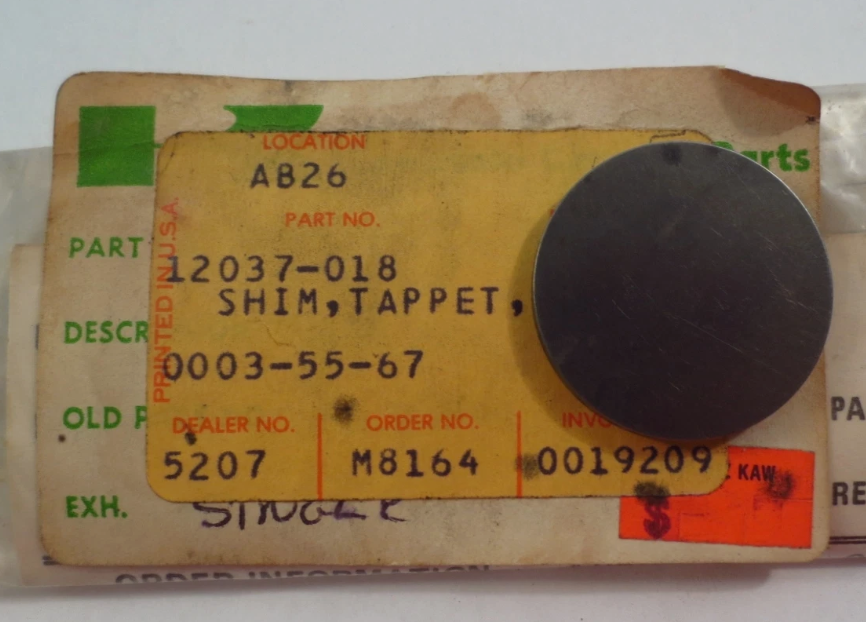 NOS Kawasaki Z1 Valve Shim 2.85