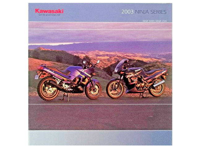 Kawasaki Ninja Series Model Year 2003 Motorcycle Sales Brochure Catalog 500 250