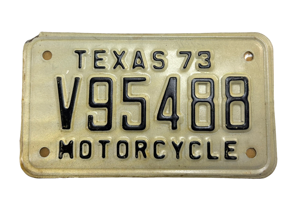 Vintage Motorcycle License Plates