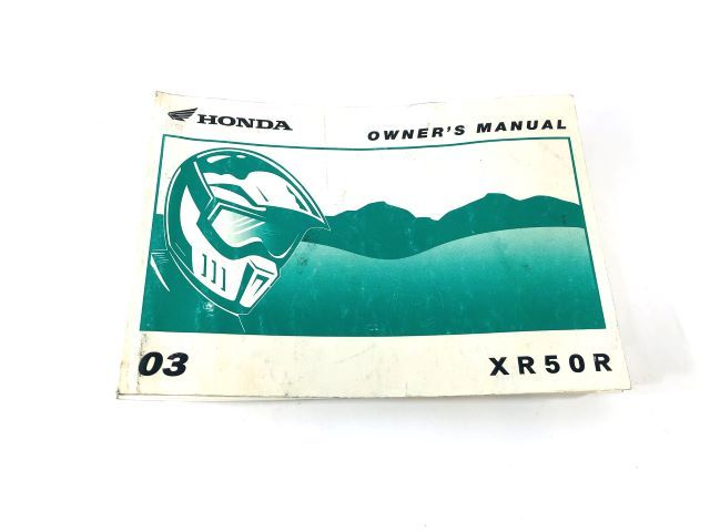 OEM Honda XR50R Owner Manual 2003 Off-Road