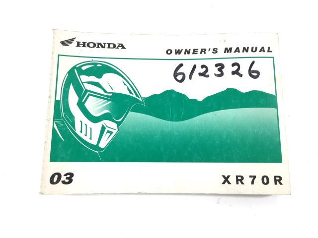 OEM Honda XR70R 2003 Owner's Manual Nice!