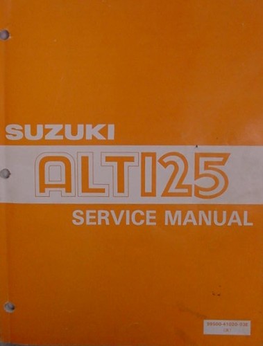 GENUINE SUZUKI ALT125 SERVICE MANUAL + 84 85 Supplement