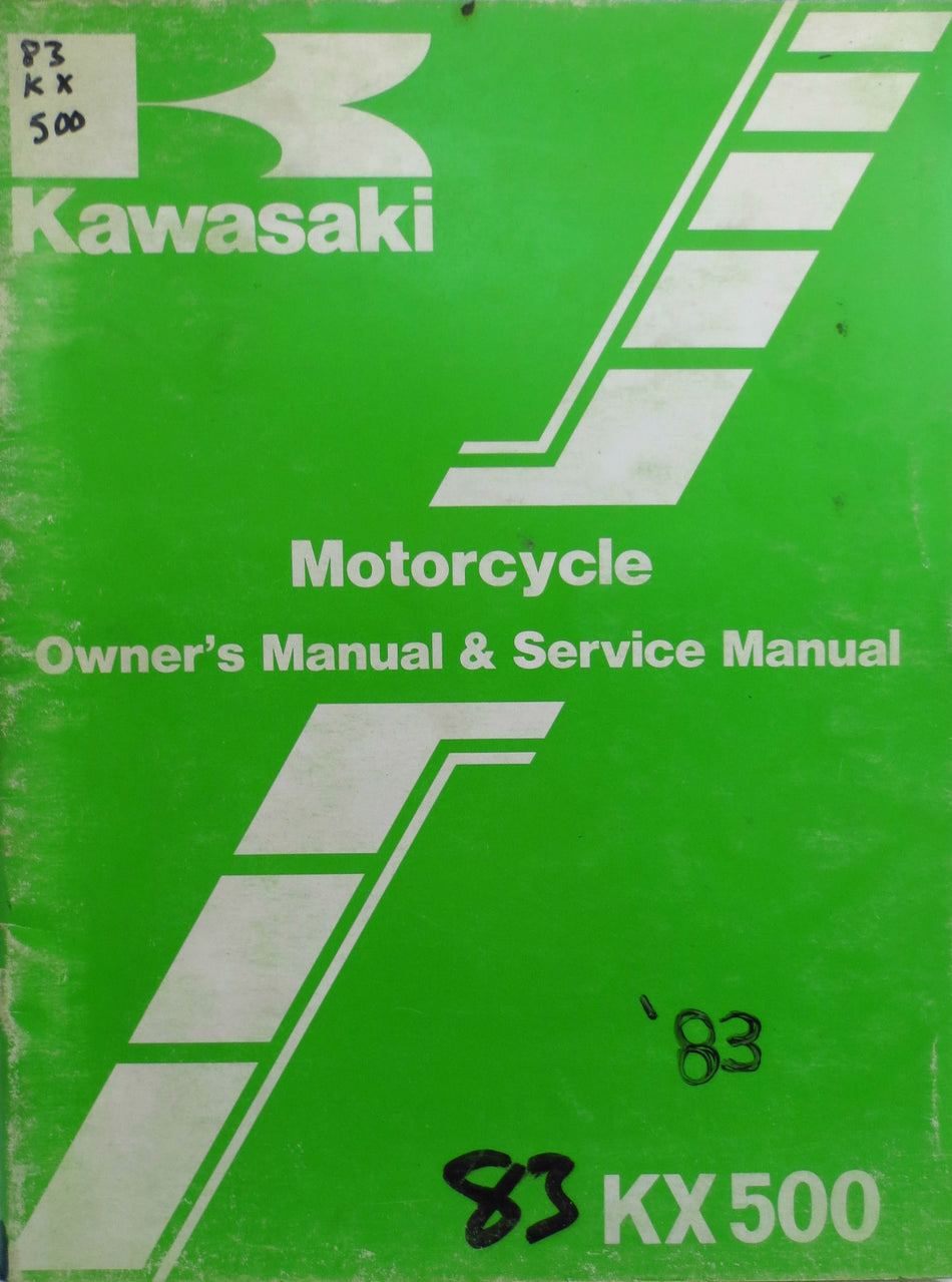 Factory KAWASAKI KX500-A1 Owner's and Service Manual
