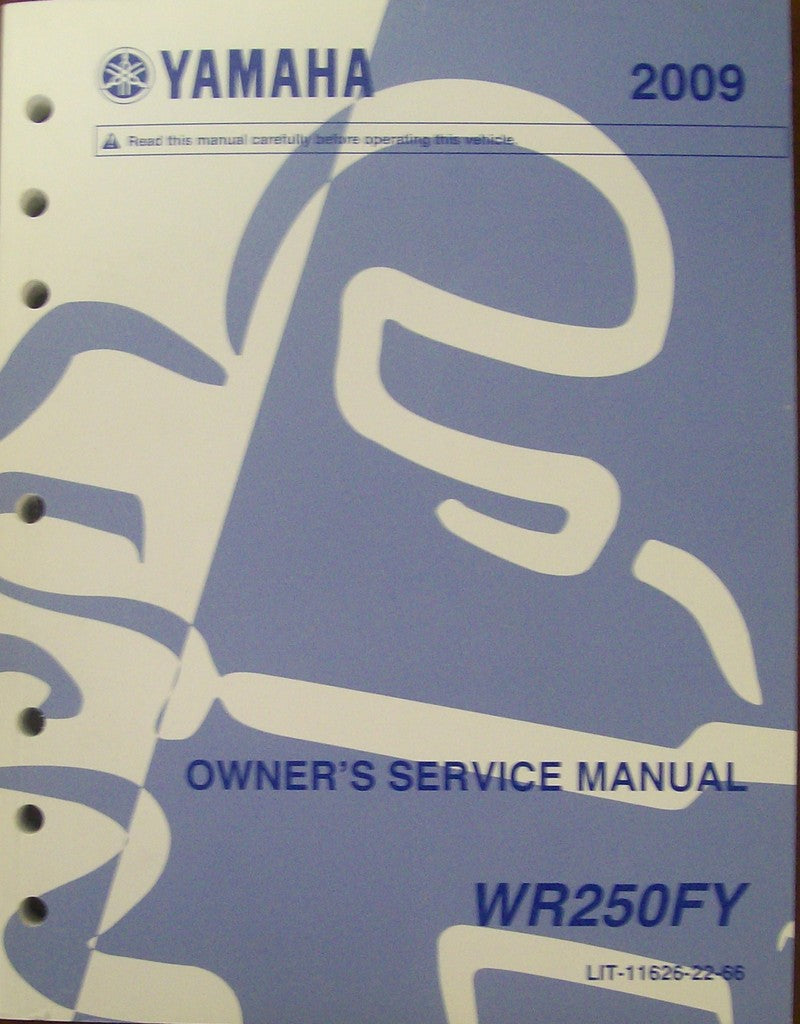 GENUINE YAMAHA 2009 WR250FY OWNERS SERVICE MANUAL