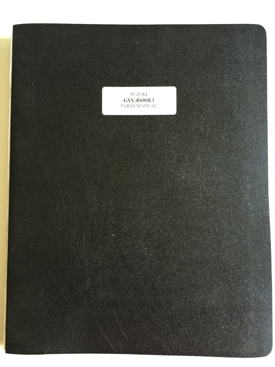 SUZUKI GSX-R600K3 PARTS BOOK MANUAL