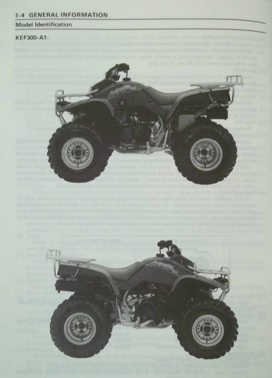 GENUINE KAWASAKI Lakota 300 Service Manual 1995 KEF300
