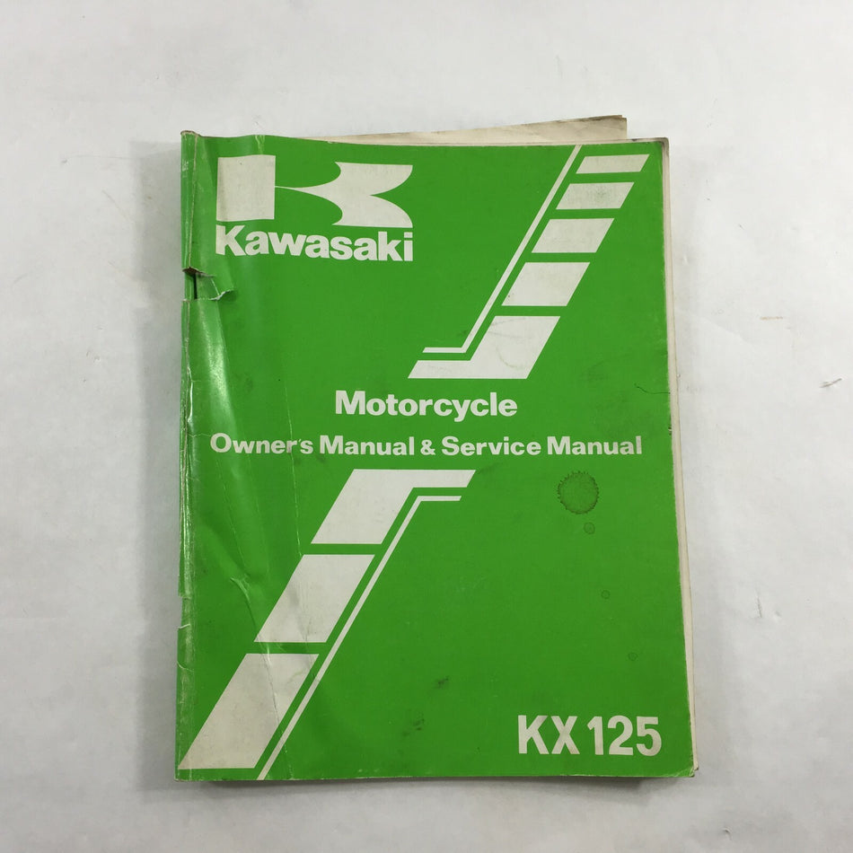 Kawasaki KX125 Motorcycle Owner's Manual & Service Manual
