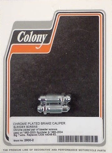 CHROME BRAKE CALIPER BLEEDER SCREWS HARLEY FXR SOFTAIL 2600-2