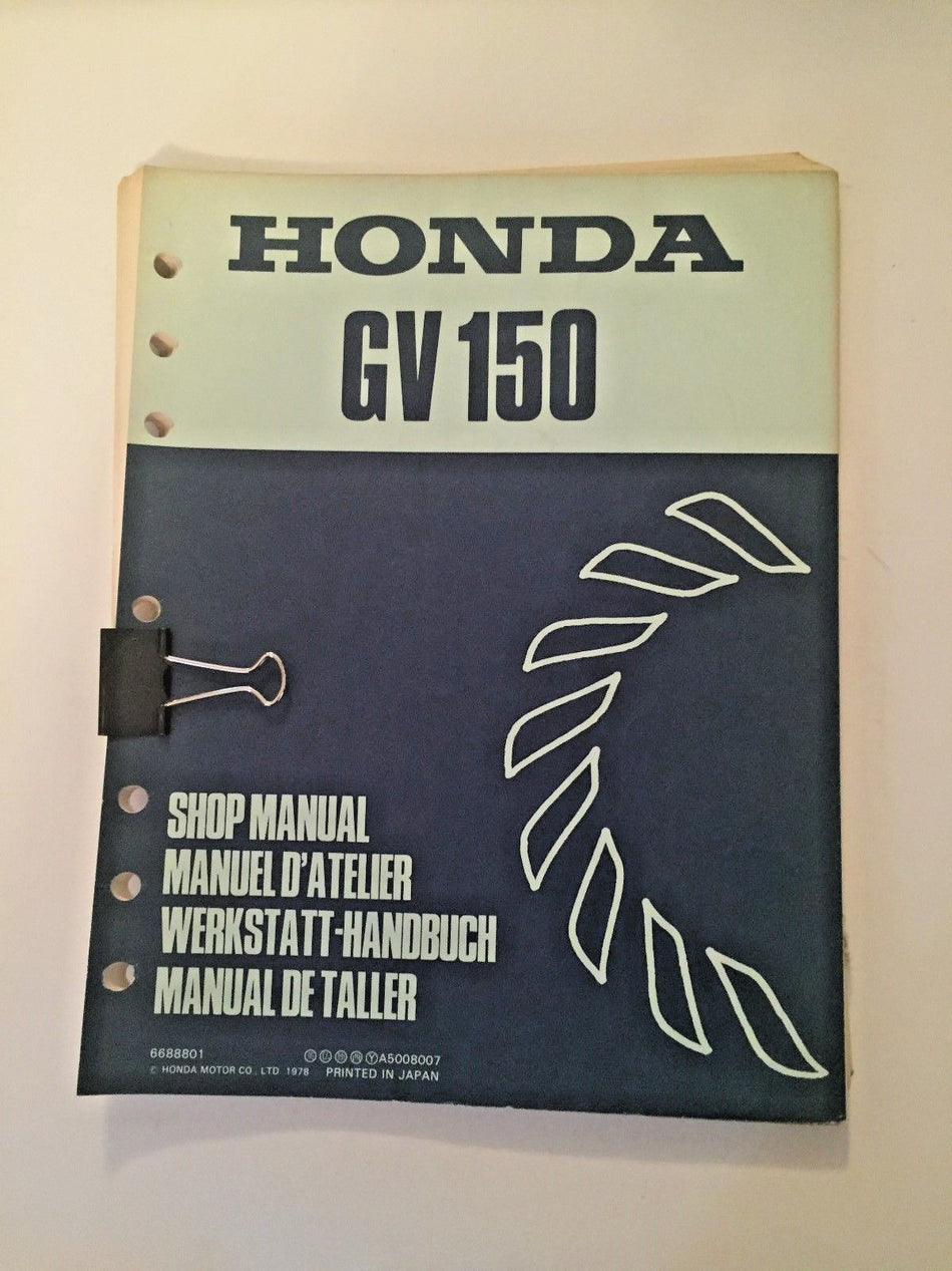HONDA GV150 GENERAL PURPOSE ENGINE SHOP MANUAL
