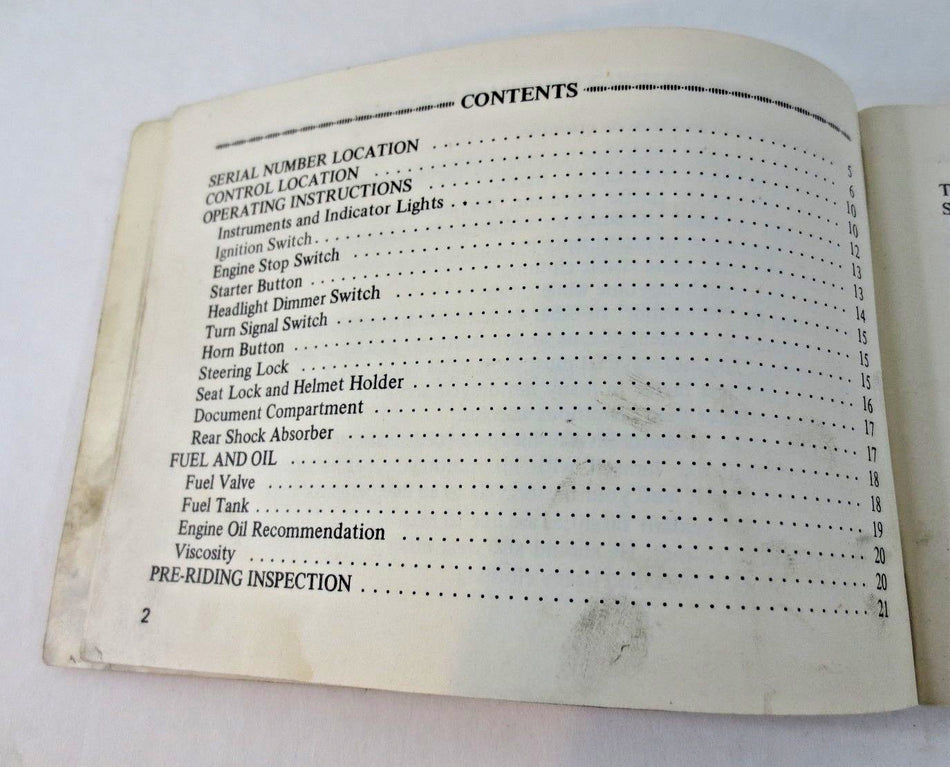 Honda Model CB500T Owner's Manual