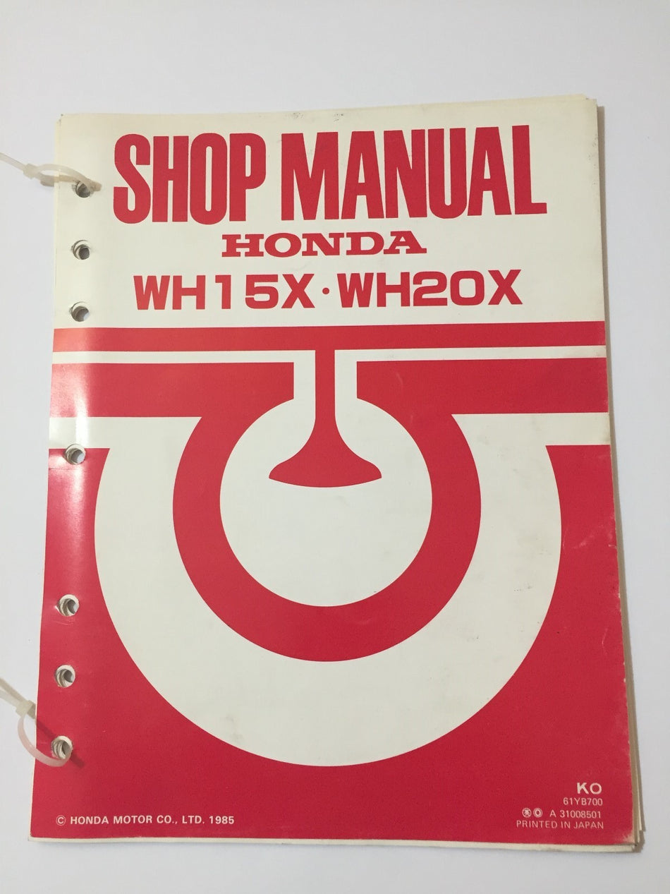 HONDA WB20X/WB30X SHOP MANUAL