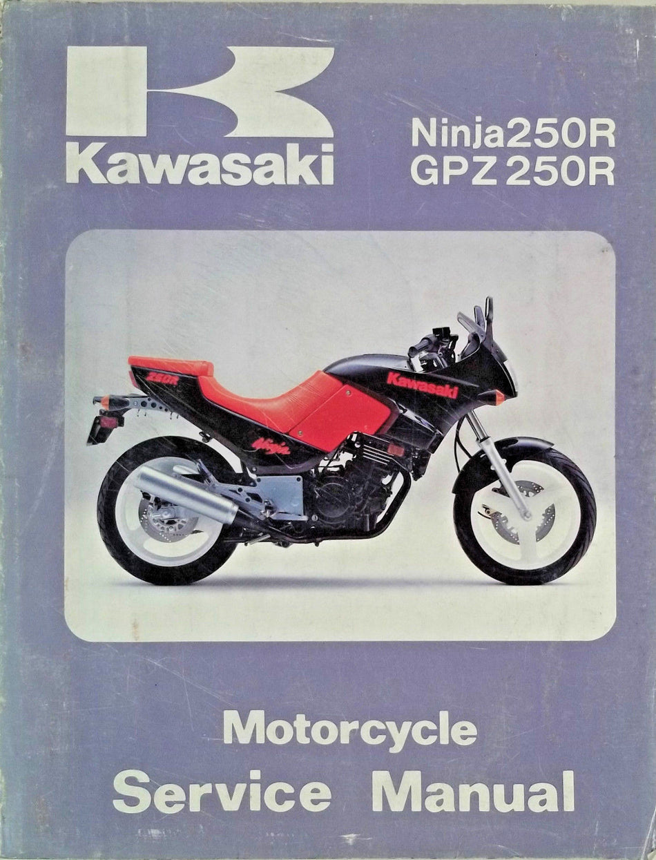 GENUINE KAWASAKI SERVICE MANUAL NINJA GPZ250 R 86 - 87 & Supplement 1988